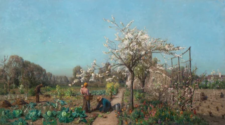 Puutarha keväällä, 1885